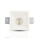 GU10 recessed plaster frame/fixture, square, white, 120x120mm, recessed Size: 120120x120. 125x125mm, V-TAC