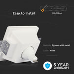 GU10 recessed plaster frame/fixture, square, white, 120x120mm, recessed Size: 120120x120. 125x125mm, V-TAC