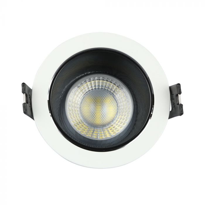 GU10 built-in frame/fixture, round shape, white, V-TAC