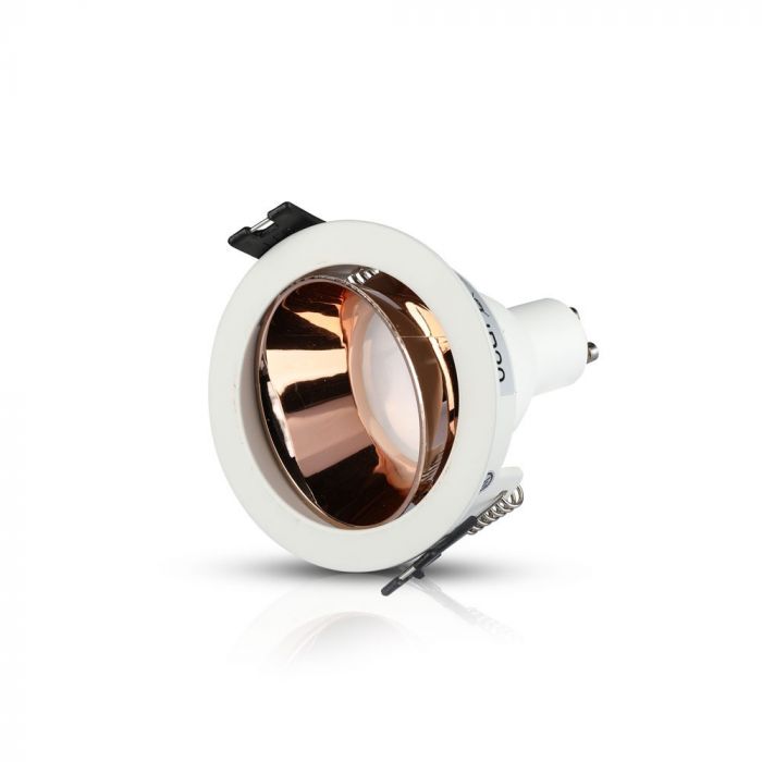 GU10 infälld ram/armatur, rund, vit, V-TAC