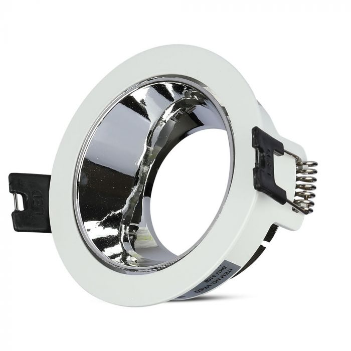 GU10 built-in frame/fixture, round shape, white, V-TAC