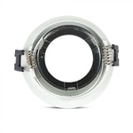 GU10 built-in frame/fixture, round shape, white, V-TAC