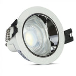 GU10 built-in frame/fixture, round shape, white, V-TAC