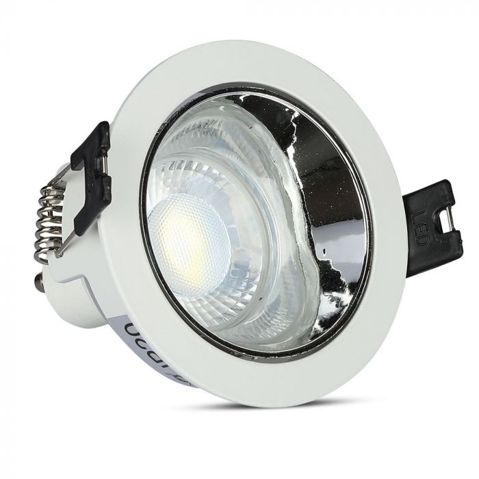 GU10 built-in frame/fixture, round shape, white, V-TAC