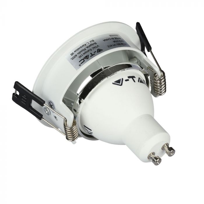 GU10 built-in frame/fixture, round shape, white, V-TAC
