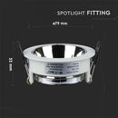 GU10 built-in frame/fixture, round shape, white, V-TAC