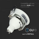 GU10 built-in frame/fixture, round shape, white, V-TAC