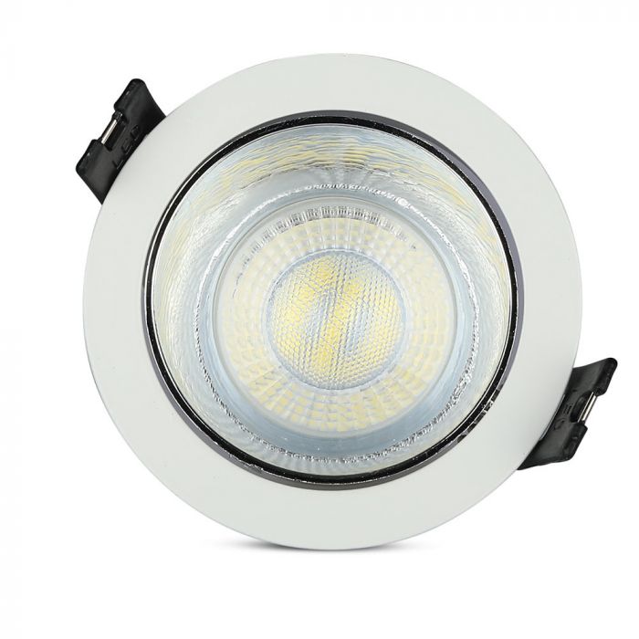 GU10 built-in frame/fixture, round shape, white, V-TAC