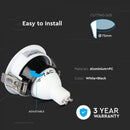 GU10 recessed frame/fixture, round, adjustable light direction, Ø80X42mm, recessed Ø75mm, white/black, V-TAC