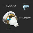 GU10 recessed frame/fixture, round, adjustable light direction, Ø80X42mm, recessed Ø75mm, white/gold colour, V-TAC