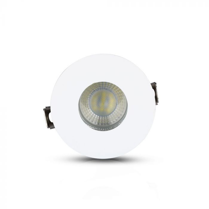 GU10 recessed frame/fixture, round, adjustable light direction, Ø80X42mm, recessed Ø75mm, white/chrome, V-TAC
