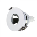 GU10 recessed frame/fixture, round, adjustable light direction, Ø80X42mm, recessed Ø75mm, white/chrome, V-TAC