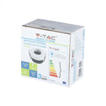 GU10 süvistatav raam/valgusti, ümmargune, reguleeritav valguse suund, Ø80X42mm, süvistatav Ø75mm, valge/must, V-TAC