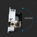 GU10 recessed frame/fixture, round, adjustable light direction, Ø80X42mm, recessed Ø75mm, white/black, V-TAC