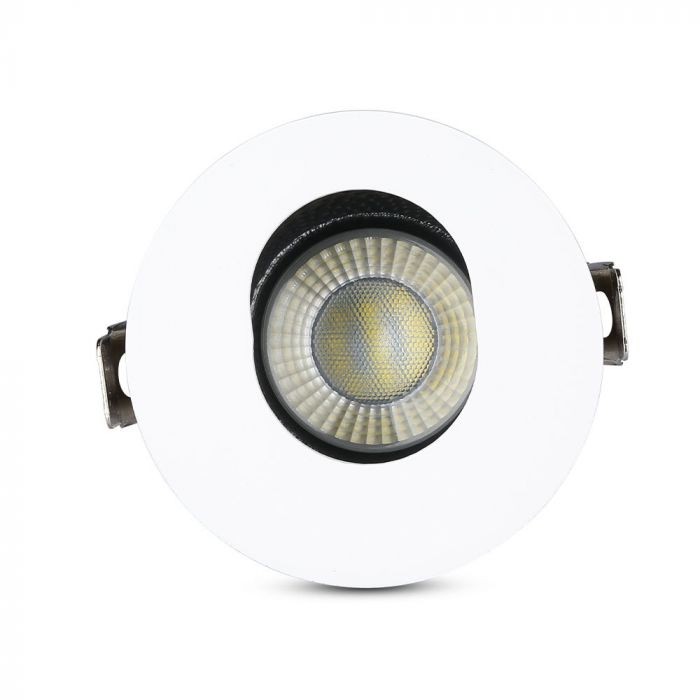GU10 recessed frame/fixture, round, adjustable light direction, Ø80X42mm, recessed Ø75mm, white/black, V-TAC