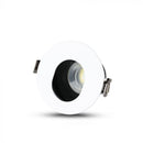 GU10 recessed frame/fixture, round, adjustable light direction, Ø80X42mm, recessed Ø75mm, white/black, V-TAC