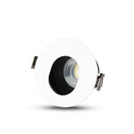 GU10 süvistatav raam/valgusti, ümmargune, reguleeritav valguse suund, Ø80X42mm, süvistatav Ø75mm, valge/must, V-TAC