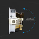 GU10 infälld ram/armatur, rund, justerbar ljusriktning, Ø80X42mm, infälld Ø75mm, vit/guldfärgad, V-TAC