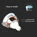 GU10 recessed frame/fixture, round, adjustable light direction, Ø80X42mm, recessed Ø75mm, white/rose gold, V-TAC
