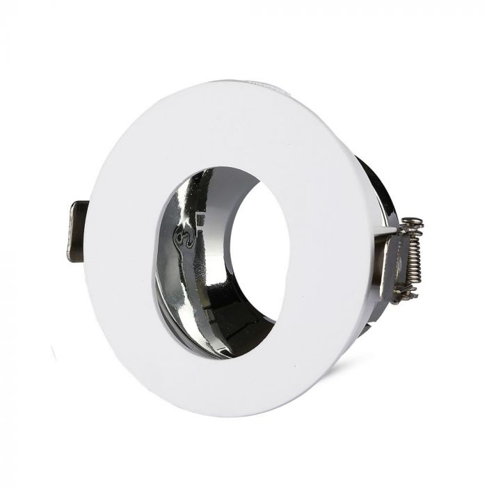 GU10 iebūvējams karkass/armatūra, apaļas formas, balts, V-TAC