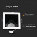 Встраиваемая рамка/светильник GU10, квадратная, 85x85X62 мм, встраиваемая. Диммер. 80x80 мм, белый/черный, V-TAC