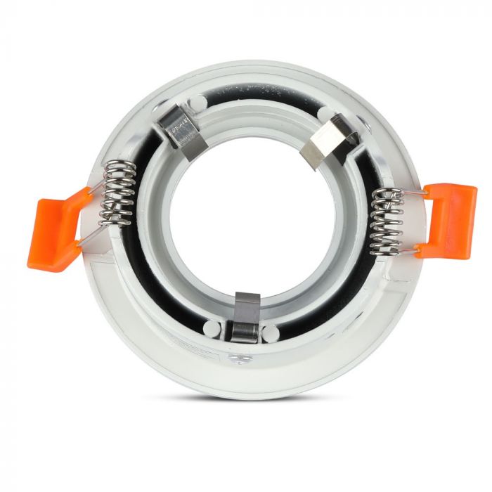 GU10 iebūvējams karkass/armatūra, apaļas formas, Ø85X32mm, iebūv. Izm. Ø75mm, balts, V-TAC