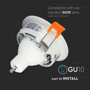 GU10 iebūvējams karkass/armatūra, apaļas formas, Ø85X32mm, iebūv. Izm. Ø75mm, balts, V-TAC