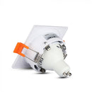 GU10 recessed frame/fixture, square, 85x85X32mm, recessed. Dimm. Ø75mm, white, V-TAC
