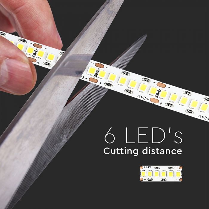 Price for 1m_15W(1600Lm) LED Tape, SMD2835, V-TAC SAMSUNG, waterproof IP20, 24V, neutral white light 4500K
