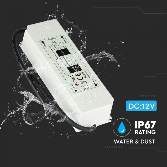 Impulsu Barošanas bloks V-TAC LED 12V 6A 75W IP67, V-TAC