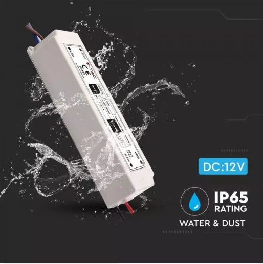 Светодиодный блок питания 12V 100W 8A, ABS пластик, IP67, V-TAC