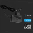 LED Barošanas bloks 12V 18W 1.5A, IP44, plastmasas, vada garums 1m, V-TAC