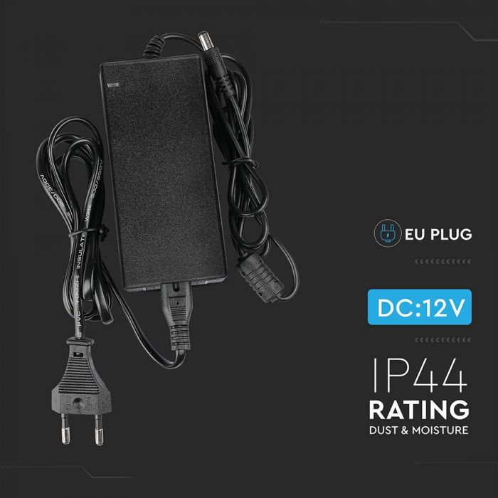 LED Power supply unit 12V 30W 2.5A IP44, plastic, with DC output, 220V, V-TAC