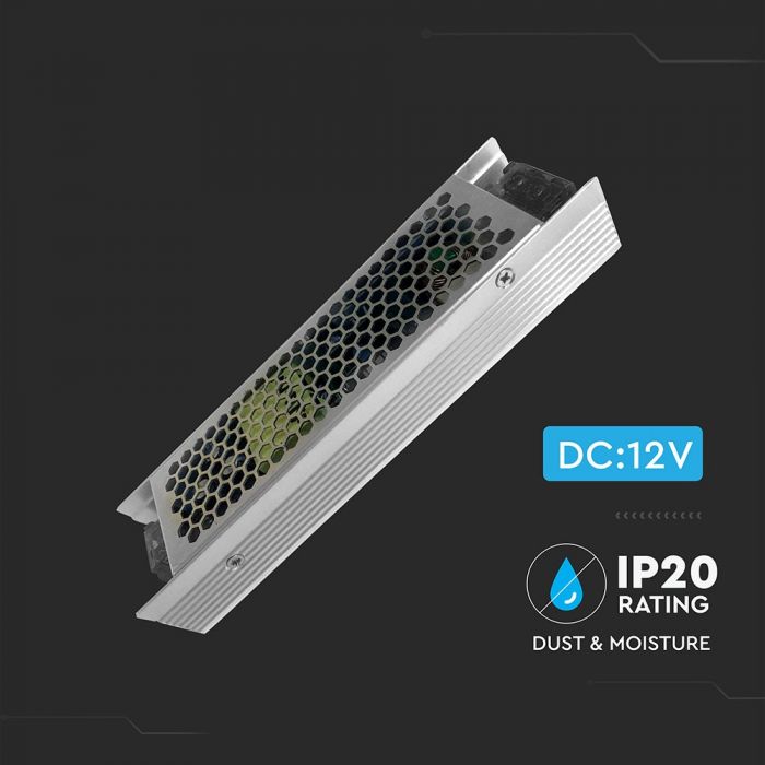 LED toiteallikas 12V 120W 10A, metallist, IP20, MINI, V-TAC