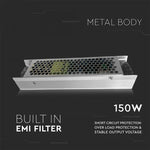150W 12,5A LED toiteallikas IP20 metallist, V-TAC