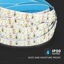 Price for 1m_12W/m (1200Lm/m) 120 LED Tape, SMD2835, V-TAC SAMSUNG, waterproof IP20, 12V, cold white light 6400K