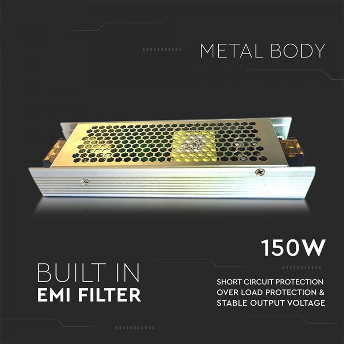 LED toiteallikas 24V 150W 6.5A, metallist, IP20, V-TAC