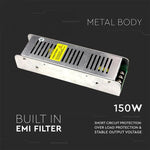 LED Barošanas bloks 24V 150W 6.25A, metāla, IP20,TRIAC, dimmējams, V-TAC