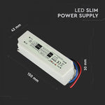 LED-strömförsörjning, 12V, 30W, IP67, plast, V-TAC