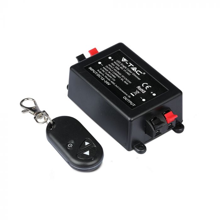 LED ribadimmer kaugjuhtimispuldiga, 8A, 12V, V-TAC