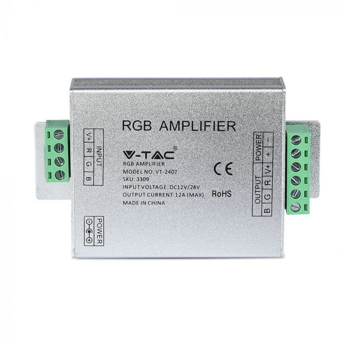 12A 144W LED strip RGB color amplifier, V-TAC