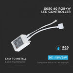 RGB+valge LED-riba kontroller koos kaugjuhtimispuldiga, IR-juhtimine, V-TAC