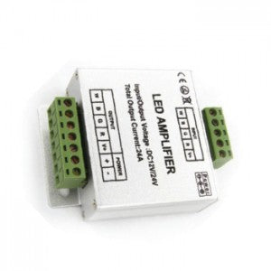 Усилитель 16A 192W LED RGB+White (цветные ленты+белые), 12V-24V, V-TAC