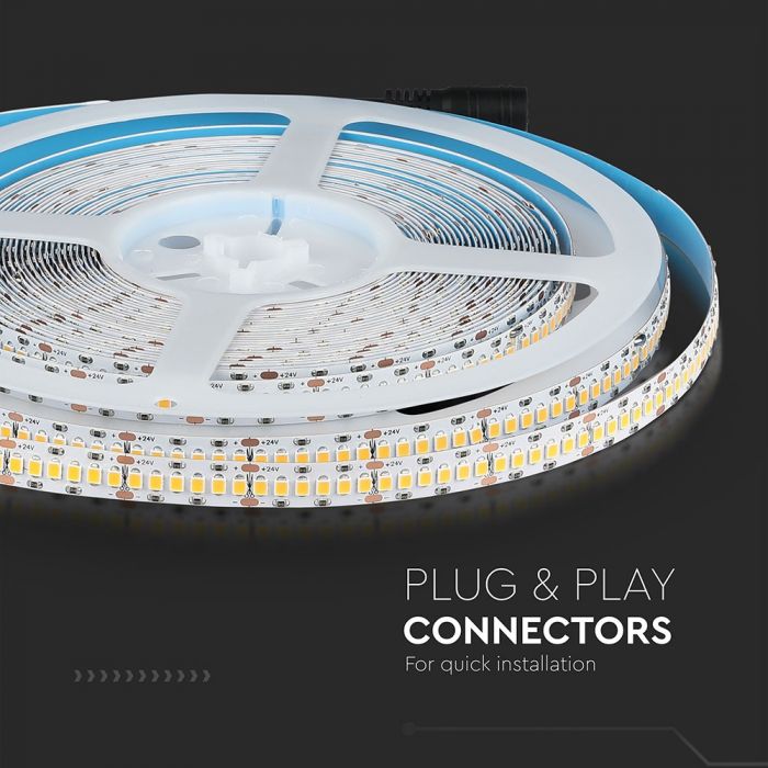 Hind 1m_18W/m(1500Lm/m) 240 LED lint, SMD2835, V-TAC SAMSUNG, CRI>95, IP20, 24V, jaheda valge 6400K