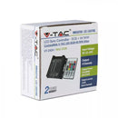 LED RGBW lentes kontrolieris, 24 pogas, RF signāls, 24A 288W, V-TAC