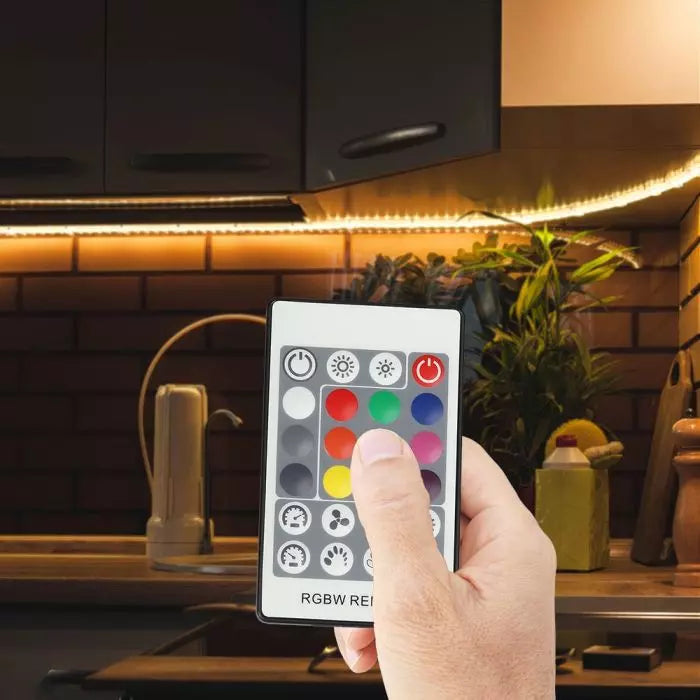 LED RGBW lentes kontrolieris, 24 pogas, RF signāls, 24A 288W, V-TAC