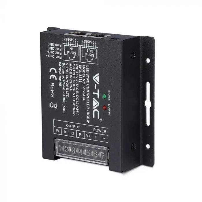 LED RGBW ribakontroller, 24 nuppu, RF signaal, 24A 288W, V-TAC