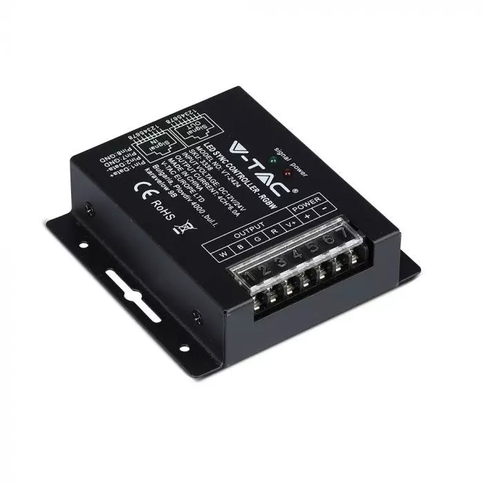 LED RGBW ribakontroller, 24 nuppu, RF signaal, 24A 288W, V-TAC