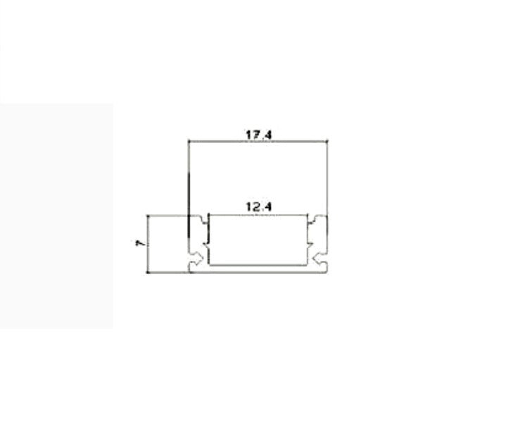 2m virsapmetuma alumīnija profils, piena krāsas stikls, V-TAC
