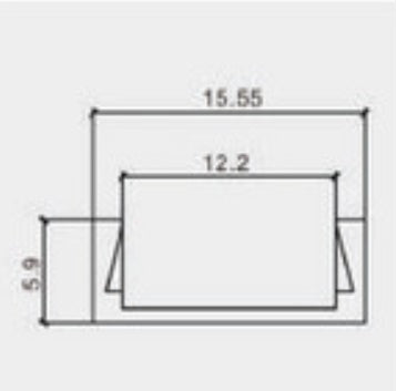2m plastered aluminum profile, 2000x16x7mm milky glass, V-TAC